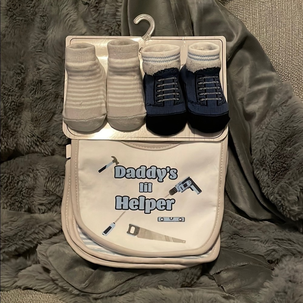 3/$20 Blue and White Baby Bibs Set for Stylish Mealtime